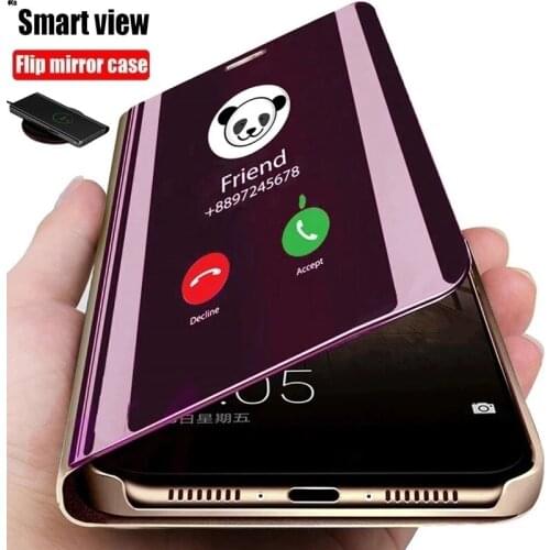 Smart Mirror Flip Case For Xiaomi Redmi Note 9 9s Poco X3 NFC M3 8 8T 7 6 Pro Max 6A 7A 9A 9C Mi 9T 10T 10 11 Lite Cover Coque