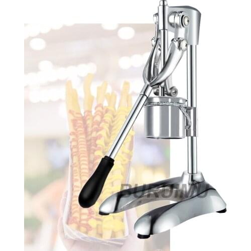 Japan Popular Hand Press Mashed French Fried Chips Extruders Long Fries Maker 30cm Stainless Steel Potato Bar Extrusion Machine