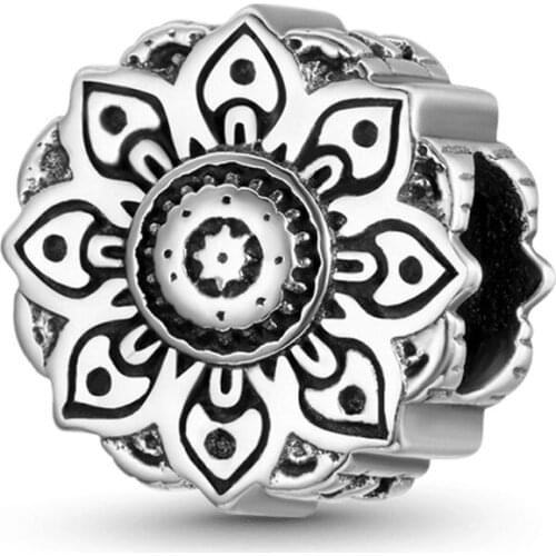 New 925 Sterling Silver Loto Retrò in Argento Charm Bead Fit Original Pandora Bracelet DIY Jewelry For Women