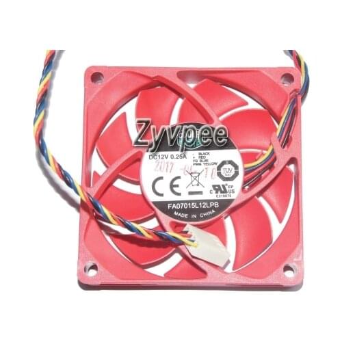 Zyvpee® 70x70x15mm FA07015L12LPB 7cm 12V 0.35A 70mm 4Wire CPU Cooler Fan