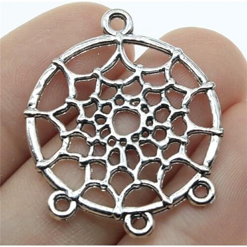 10pcs 28x34mm Metal Alloy Dream Catcher Connector For DIY Jewelry Dream Catcher Pendant Charms DIY Making