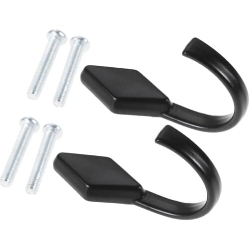 2pcs Vintage Bronze Hooks Zinc Alloy Coat Hooks Wall Mounted Robe Hook Single Bathroom Kitchen Door Hanger White/Black