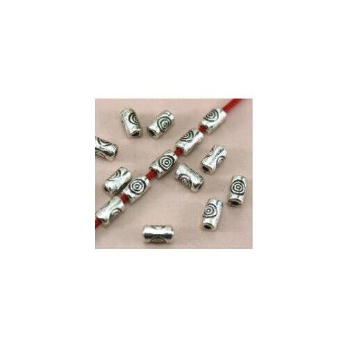 3*5mm 50Pcs Tibetan Silver Metal Long tube Oval Beads Spacer Beads for Jewelry Making DIY Charm Bracelet