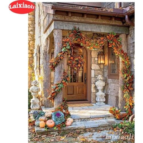 3d diy diamond painting Landscape in front of the villa scenery 5D cross stitch set diamond embroidery home decoration door art