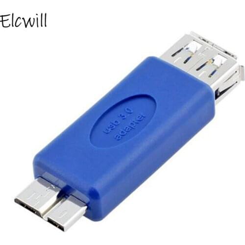 USB 3.0 Female Type A To Male Micro B Converter Adapter High Speed OTG Function Connector for PC Mobile Phone Blue