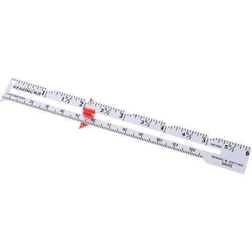 Aluminum Plastic Gauge Garment Measurement Ruler Sewing Accessories Knitting Kit Accessories DIY Essential Crafting Tool 15cm