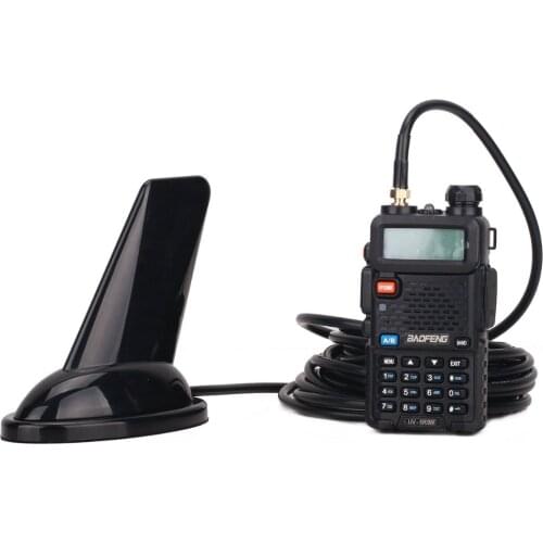 ABBREE Shark Fin SMA-F SMA Female Dual Band VHF/UHF Antenna for Kenwood BAOFENG UV-5R BF-888S UV-9R Plus UV-XR Walkie Talkie