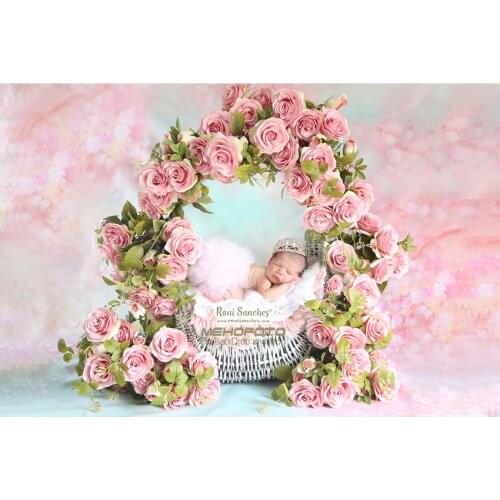 Customized Thin Vinyl Photography Backdrops Digital Printing Newborn Background floral photo Backdrop S-101
