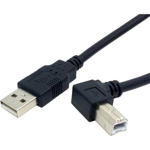 USB 2.0 Male to USB Type B Cable USB 2.0 A Male to B Male Right Angled 90 Degree Printer Scanner Hard Disk Cable 2m/200cm