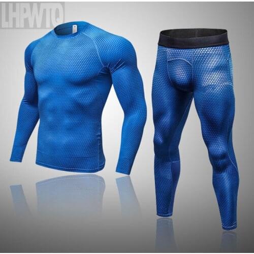 Mens Ski Underwear Set Winter Thermal Underwear Running Quick drying Tights Compressed Workout Ski Underwear Workout Clothes