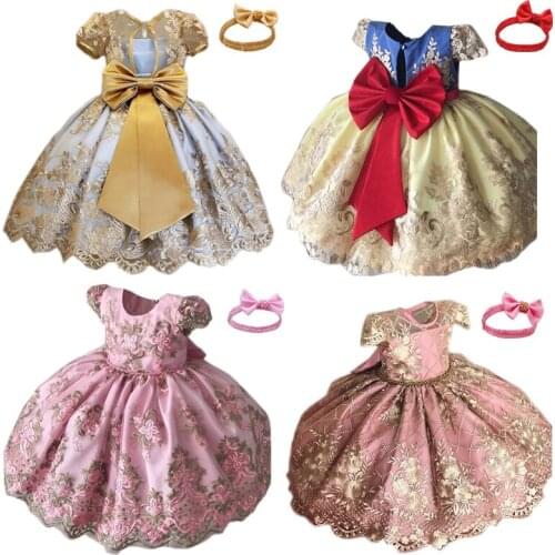 Baby Girls Birthday Dress 3 6 9 12 18 24 Months Newborn Baptism Party Tutu Lace Flower Christening Gown Infant Christmas Costume