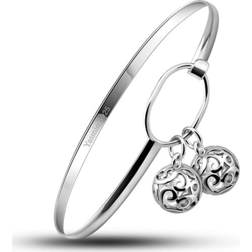 Sweet Girl Bracelet Bangle for Women Lovely Hollow Ball Bracelet Femme Charm Jewelry Birthday Christmas Gifts