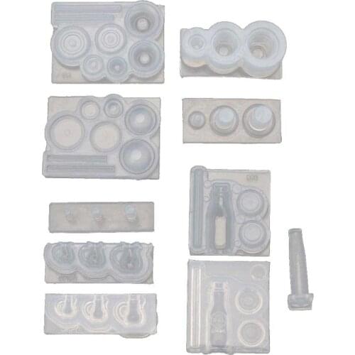 Handmade Mini Hollow Milk Bottles Cup Straw Silicone Resin Molds Craft Tools W0YA