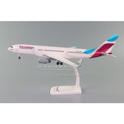 30CM Eurowings A320-200 D-AIZV 1:200 Assembled Airplane Model with Wheel for Aircraft Collector Plane Model