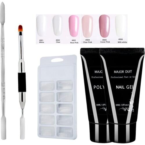 Poly UV Nail Gel varnish polish Set Poly Nails gel kit Quick Builder Nail Extension hard Gel Camouflage UV LED lacquer brush Nai