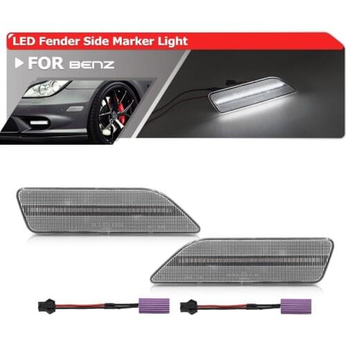 Fits For Benz W219 C219 CLS-Class 2006 2007 2008 2009 2010 2011 Front Fender White Led Side Marker Lights 2198200321
