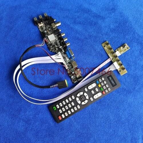 LVDS 1366*768 40Pin display drive board kit DVB signal digital USB VGA AV fit B133XTN01/B133XW01/B133XW02/B133XW03/B133XW04