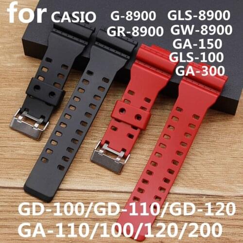Applicable to for CASIO G-8900 Strap GD120 GA-100 GA-110 GA-150 200 300 Watch Accessories Mens Watch Strap