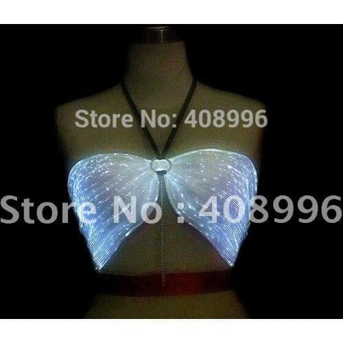Sexy optical fiber fabric luminous corsage for club performance/fashion show/Singular dress/Show Clothing