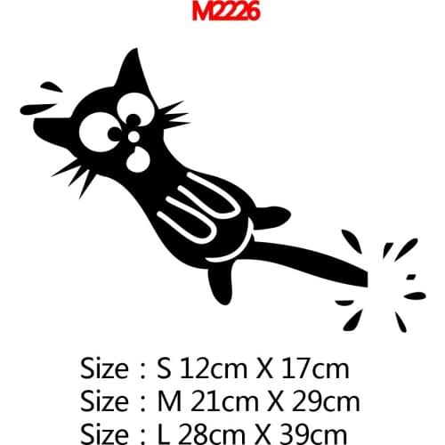 Small Town Newest Frightened Meow Car Wrap Cover Scratches Cartoon Window Decal For Motorcycle Vw Bmw E46 Ford Focus