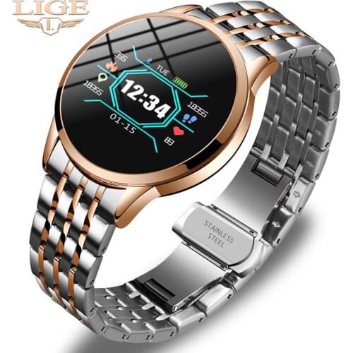 LIGE 2020 New Smart watch Mens smart watch Waterproof sports heart Rate blood pressure Fitness tracker Smartwatch pedometer