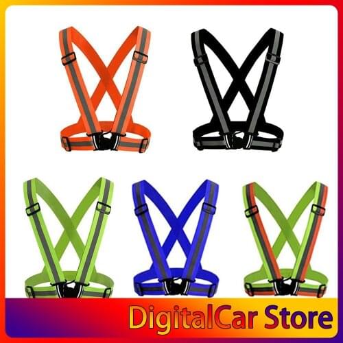 Reflective Straps Night Running Cycling Fluorescence Clothing Vest Adjustable Elastic protection Safety Vest Elastic Band