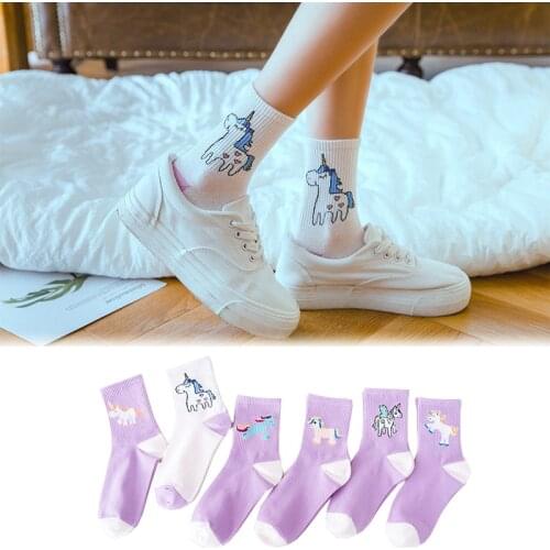 Womens Cartoon Cotton Casual Socks for Women Girls Socks Colorful Fashion Socks 1 Pair EU 35-43 Size Drop Shipping Socks