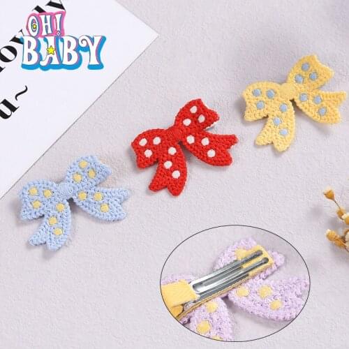 1pcs Big Bow Baby Hair Clips 6.5cm Cute Girl Hairpin Women Hair Accessories 6 Colors Baby Bowknot Headwear Kids Hairgrip