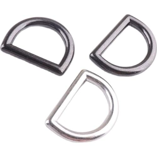 10PCS D ring 21mm(1inch)Metal Buckle Webbing for Backpack Shoes Bag Parts LeatherCraft Strap Pet Collar Sewing Accessories DIY
