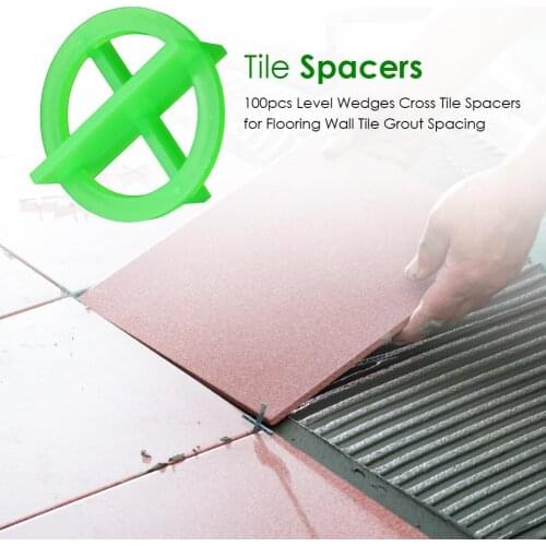 100pcs Cross Wedges Leveling Leveler Locator Tile Spacers for Wall Floor Tiles Leveling System Base Cap Spacer Flooring