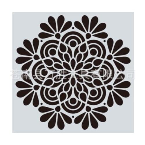 15*15 Mandala Layering Stencils Drawing Spray stencil DIY Scrapbook photo album Decorative Embossing DIY Card Crafts