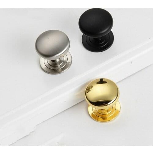 3 Colors Zinc Alloy Single Hole Furniture Handle Wardrobe Drawer Knobs Modern Kitchen Cabinet Door Handle Round