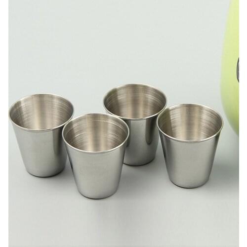 300pcs/lot Fast shipping Portable 60ML Stainless Steel Cup Outdoor Wine Beer Whiskey Mug 2oz travel cups