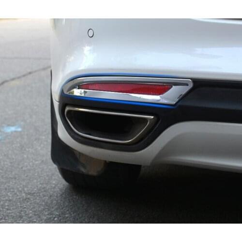 For Ford Fusion Mondeo 2013 2014 2015 2016 2017 2018 Car Rear Fog Light Lamp Decor Frame Garnish Molding Accessories Chrome ABS