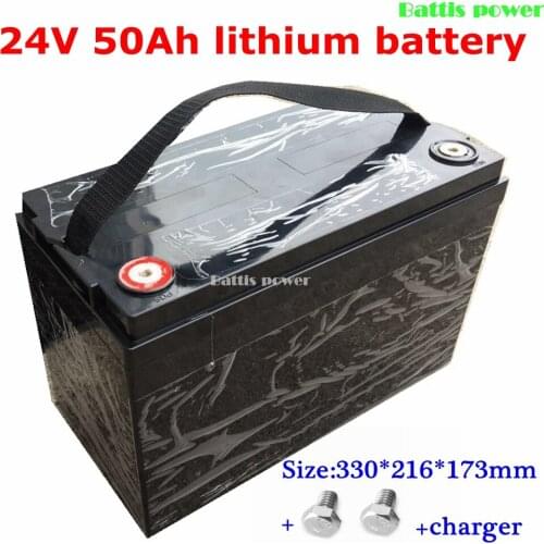 Hot sale 1000W 24V battery pack li-ion 24V 50AH for Motor RV Solar Energy Yacht solar Golf Car UPS Lithium Battery with BMS