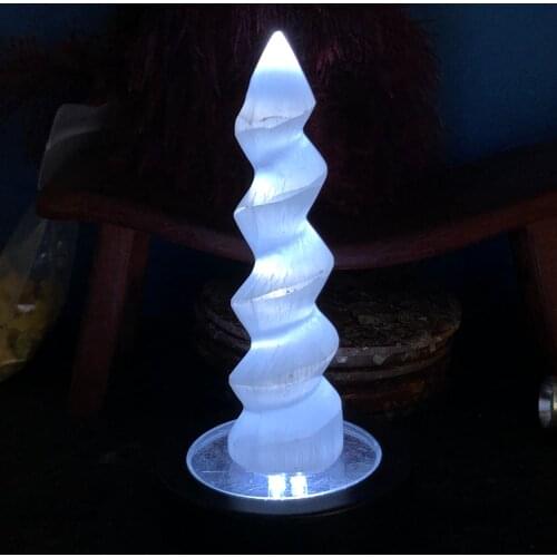 HOT!!! natural selenite Crystal gemstone wave meditation reiki healing Mental Clarity selenite crystal