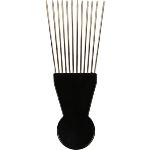 Metal Wide Tooth Afro Pick for Curly Hair Lift Picks Comb Tool Wig Braid Tool