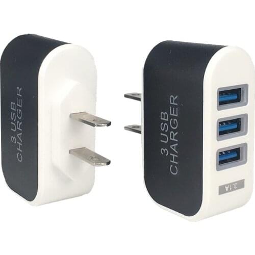 3.1A 3USB Ports Multi Power Adapter US Plug Mini Portable Travel Wall AC Charger For iPhone Samsung Huawei Xiaomi