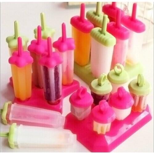 Newest 6 Cell Frozen Ice Cube Molds Popsicle Maker Lolly Mould Tray Pan Kitchen DIY Ice Cream Tools Cooking tools O0088