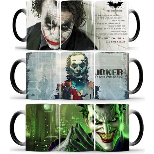 2020 New 1Pcs 350mL Joker Magic Flame Poker Thermo Sensitive Color Changing Mugs Heat Hot Milk Coffee Magic Cup Gift for Friends
