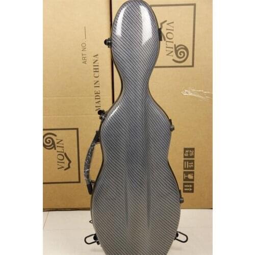 New 4/4 Violin Case Full Size Composite Carbon Fiber Violin Case Bag With Bow Holder Cello Shape Violino Accessories