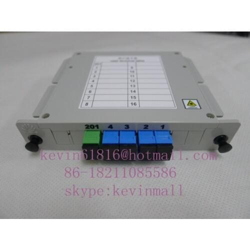 Original 1:4 PLC splitter, SC/APC input, SC/UPC output module splitter 1X4. FiberCore