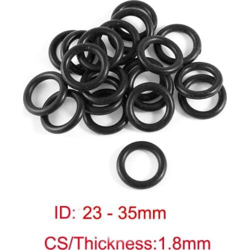 NBR rubber O ring O-ring Oring Seal Rubber Gaskets ID 23 23.6 24 25 25.8 26.5 27 28 29 30 31 31.5 32 32.5 33.5 34 35mm x CS1.8mm