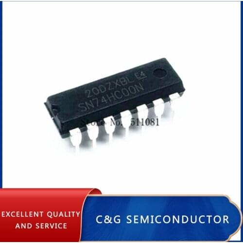 10PCS 74HC00N 74HC00 SN74HC00N DIP14 Four two input NAND gate logic chip