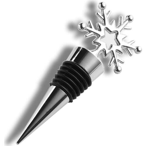 Snowflake Wine Bottle Stopper Red Wine Storage Twist Cap Plug Wedding Party Favors Gifts Supplies LX8779