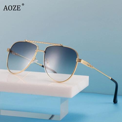 2021 NEW Fashion Pilot Metal Style Twisted Gold Chain Sunglasses Women Men Vintage Brand Design Sun Glasses Shades oculos