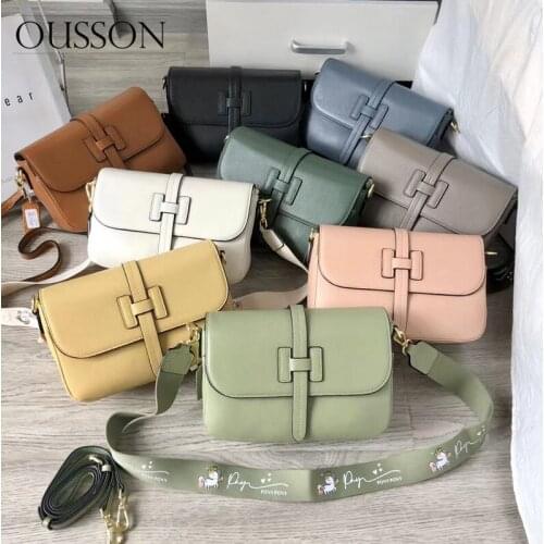 OUSSON 2021 New Design Leather Small Square Bag Fashion Crossbody Bag Multifunctional Shoulder Bag For Women