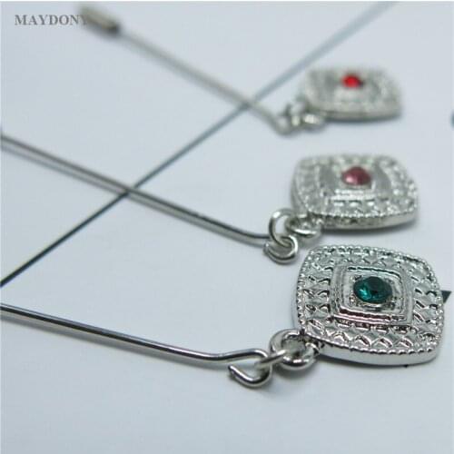 TZ33 12 Pcs New Muslim Hijab Scarf Pin Pearl Clip Scarf Pin Headscarf Shawl Scarf Accessories Lady Muslim Scarf Clips Gift