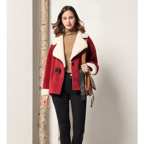 Coat Women Winter 2020 Sheep Shearing Jacket Korean Plus Size Wool Fur Coats Female Outerwear Manteau Femme Hiver F2606