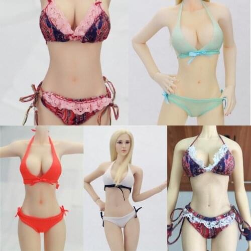 1/6 Female Clothes Sexy Underwear Bra & Underpants Bikini Swimsuit Clothing Accessories For 12" TBLeague Seamless Body